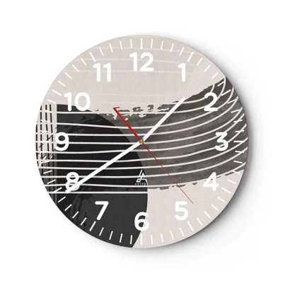 Wall clock - Clock on glass - There and Back - 30x30 cm