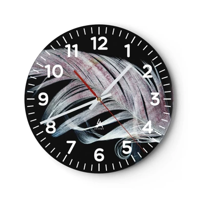 Wall clock - Clock on glass - Think about Touch - 30x30 cm