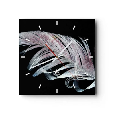 Wall clock - Clock on glass - Think about Touch - 30x30 cm