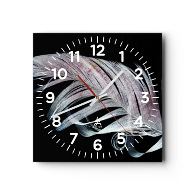 Wall clock - Clock on glass - Think about Touch - 40x40 cm