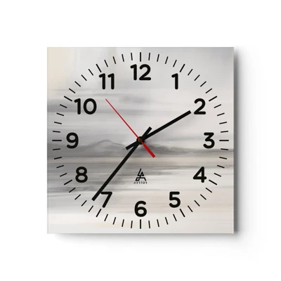 Wall clock - Clock on glass - Thoughtful Distance - 40x40 cm