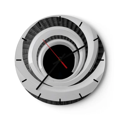 Wall clock - Clock on glass - To the Point of the Matter - 30x30 cm