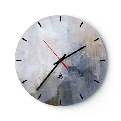 Wall clock - Clock on glass - Tones and Chords of Colours - 40x40 cm