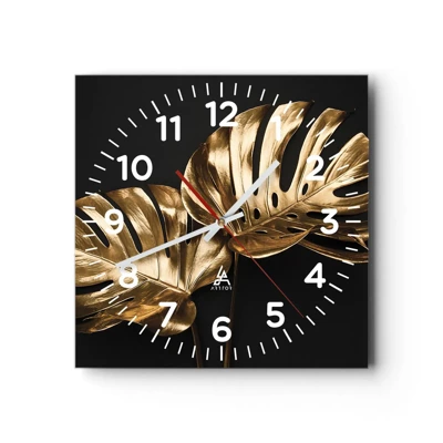 Wall clock - Clock on glass - Tresaures of Nature - 30x30 cm