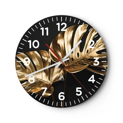 Wall clock - Clock on glass - Tresaures of Nature - 40x40 cm