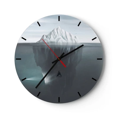 Wall clock - Clock on glass - Underwater Secret - 30x30 cm