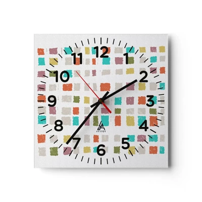 Wall clock - Clock on glass - Unknown Game - 40x40 cm