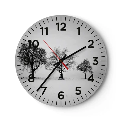 Wall clock - Clock on glass - What Are They Dreaming About? - 30x30 cm