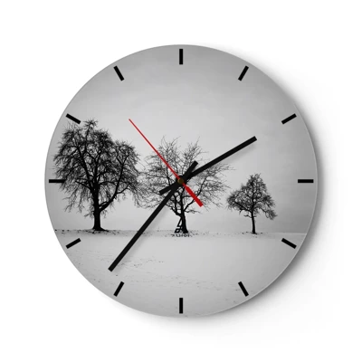 Wall clock - Clock on glass - What Are They Dreaming About? - 40x40 cm