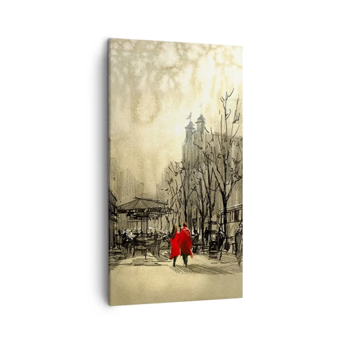 Canvas picture - A Date in London Fog - 45x80 cm