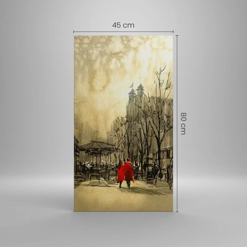 Canvas picture - A Date in London Fog - 45x80 cm
