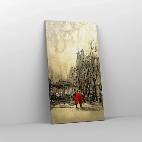 Canvas picture - A Date in London Fog - 45x80 cm