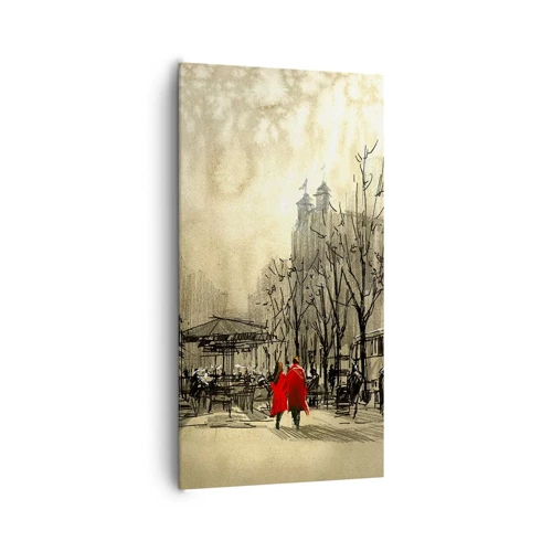Canvas picture - A Date in London Fog - 65x120 cm