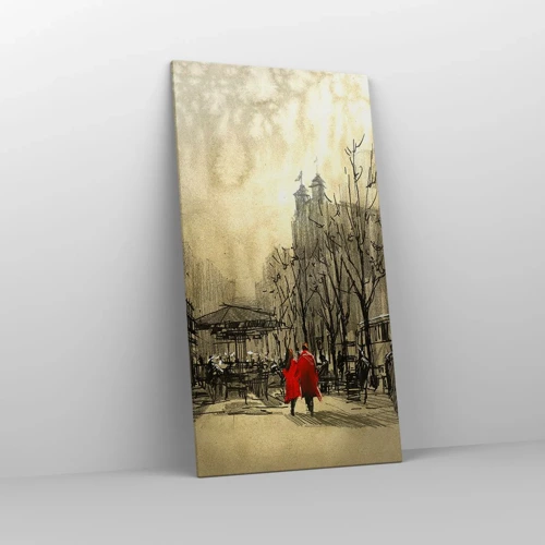 Canvas picture - A Date in London Fog - 65x120 cm