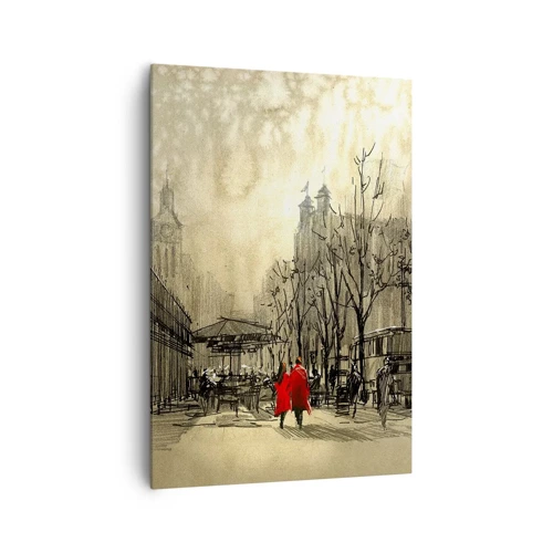 Canvas picture - A Date in London Fog - 70x100 cm