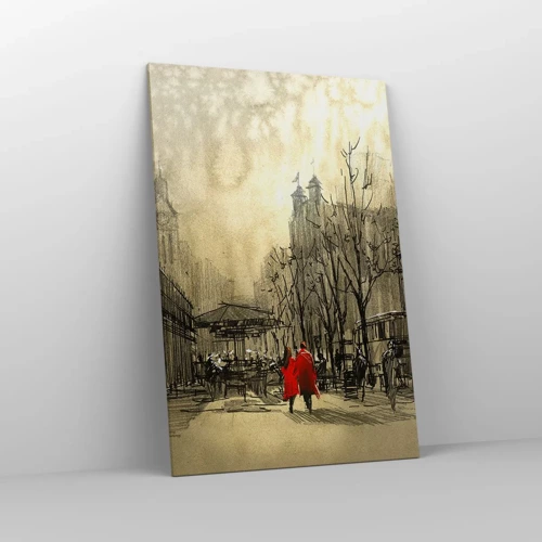 Canvas picture - A Date in London Fog - 80x120 cm