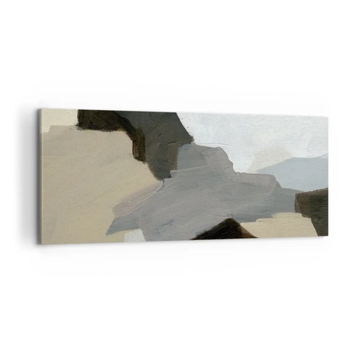 Canvas picture - Abstract: Crossroads of Grey - 100x40 cm