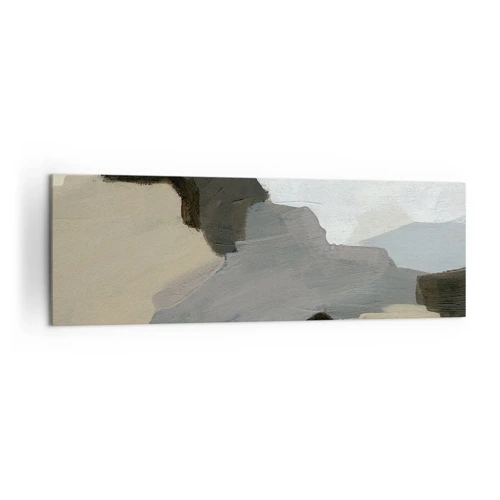 Canvas picture - Abstract: Crossroads of Grey - 160x50 cm