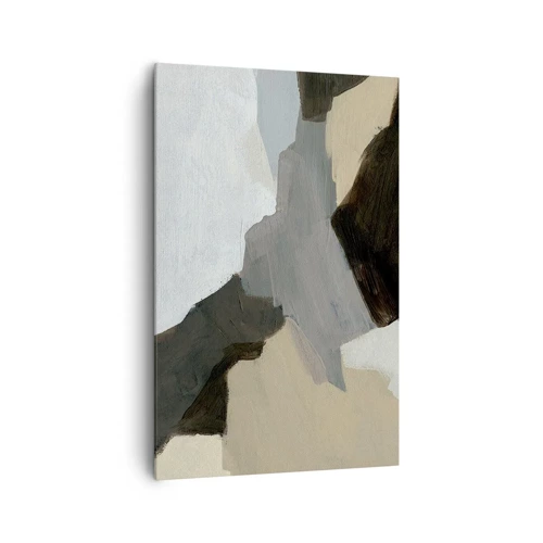 Canvas picture - Abstract: Crossroads of Grey - 80x120 cm