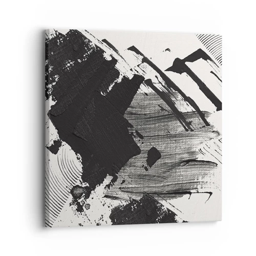 Canvas picture - Abstract - Expression of Black - 30x30 cm