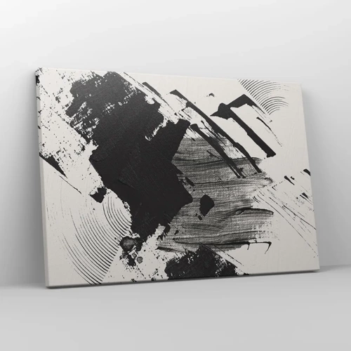 Canvas picture - Abstract - Expression of Black - 70x50 cm