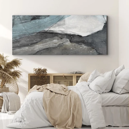 Canvas picture - Abstract: Rocks and Ice - 100x40 cm
