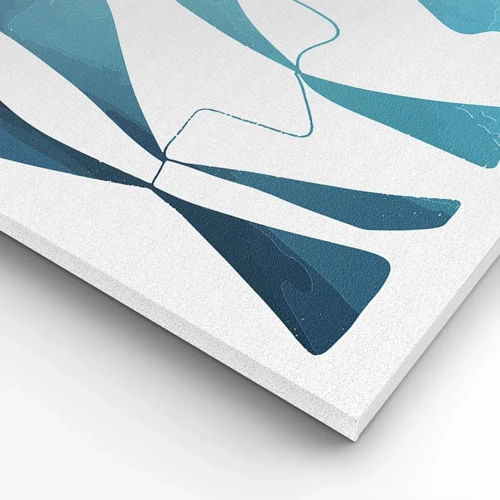 Canvas picture - Abstract: Turquoise Relation - 120x50 cm