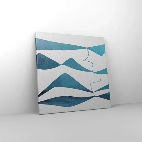 Canvas picture - Abstract: Turquoise Relation - 40x40 cm