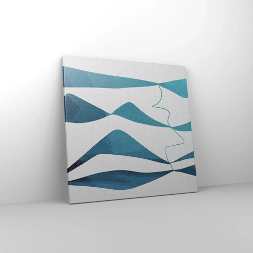 Canvas picture - Abstract: Turquoise Relation - 50x50 cm