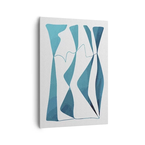 Canvas picture - Abstract: Turquoise Relation - 70x100 cm