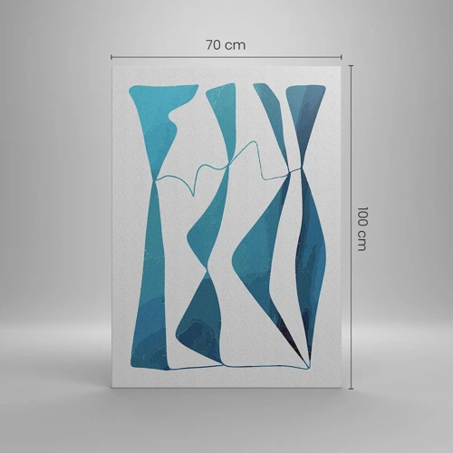 Canvas picture - Abstract: Turquoise Relation - 70x100 cm