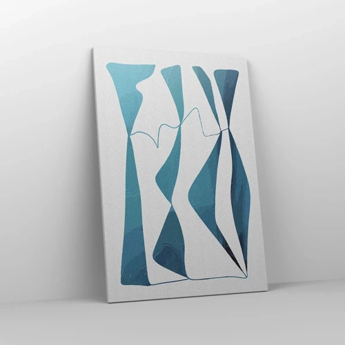 Canvas picture - Abstract: Turquoise Relation - 70x100 cm