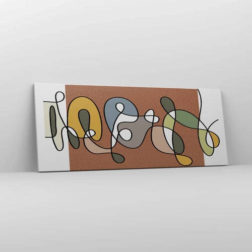 Canvas picture - Abstract Worthy of a Smile - 100x40 cm