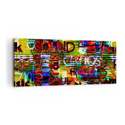 Canvas picture - All Colours of Sound - 100x40 cm