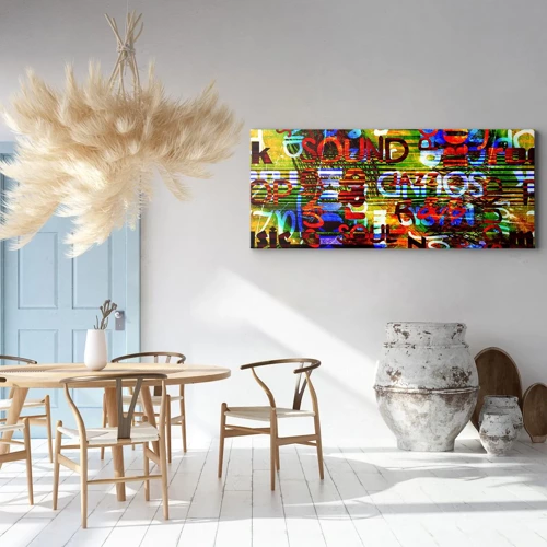 Canvas picture - All Colours of Sound - 100x40 cm