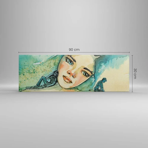 Canvas picture - Am I Blue? - 90x30 cm