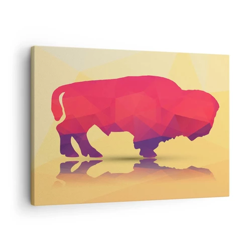 Canvas picture - Amarantine Power of a Bison - 70x50 cm