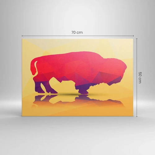 Canvas picture - Amarantine Power of a Bison - 70x50 cm