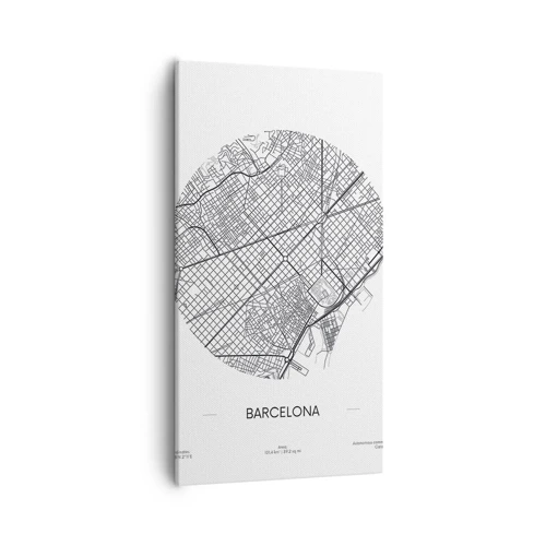 Canvas picture - Anatomy of Barcelona - 55x100 cm