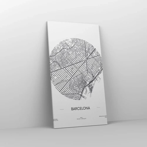 Canvas picture - Anatomy of Barcelona - 55x100 cm