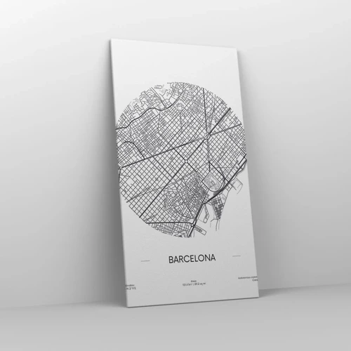 Canvas picture - Anatomy of Barcelona - 65x120 cm