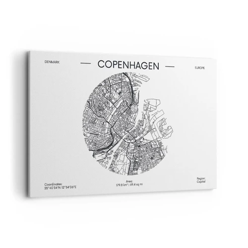 Canvas picture - Anatomy of Copenhagen - 120x80 cm