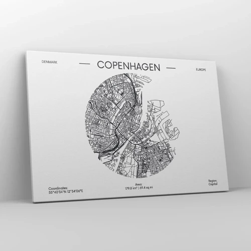 Canvas picture - Anatomy of Copenhagen - 120x80 cm