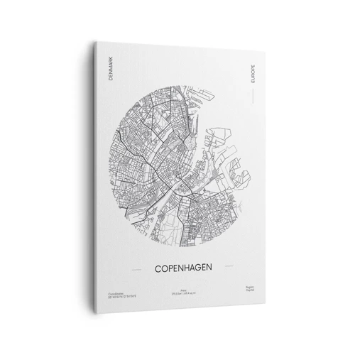 Canvas picture - Anatomy of Copenhagen - 50x70 cm