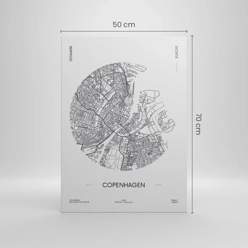 Canvas picture - Anatomy of Copenhagen - 50x70 cm