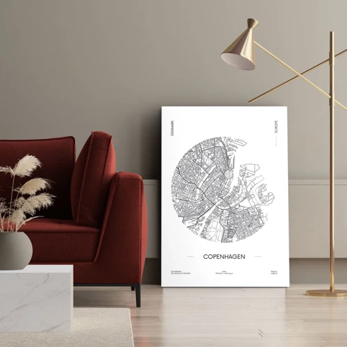 Canvas picture - Anatomy of Copenhagen - 50x70 cm