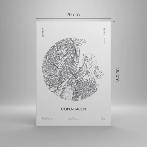 Canvas picture - Anatomy of Copenhagen - 70x100 cm