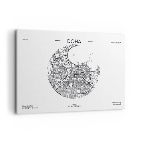 Canvas picture - Anatomy of Doha - 100x70 cm