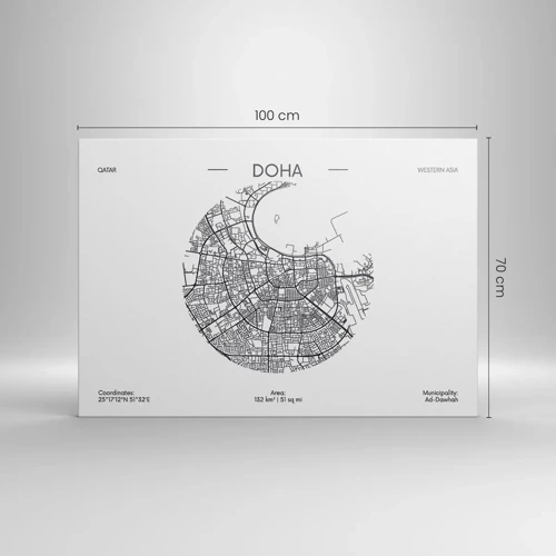 Canvas picture - Anatomy of Doha - 100x70 cm