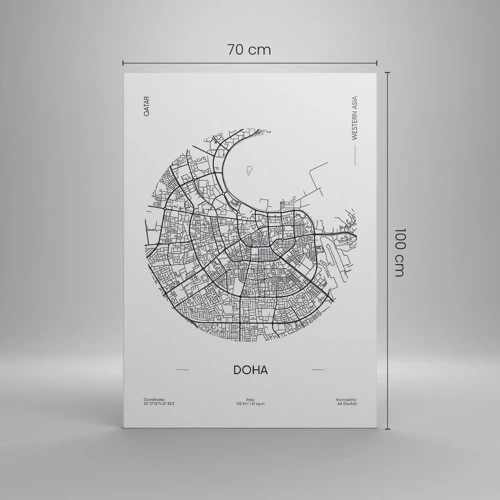 Canvas picture - Anatomy of Doha - 70x100 cm